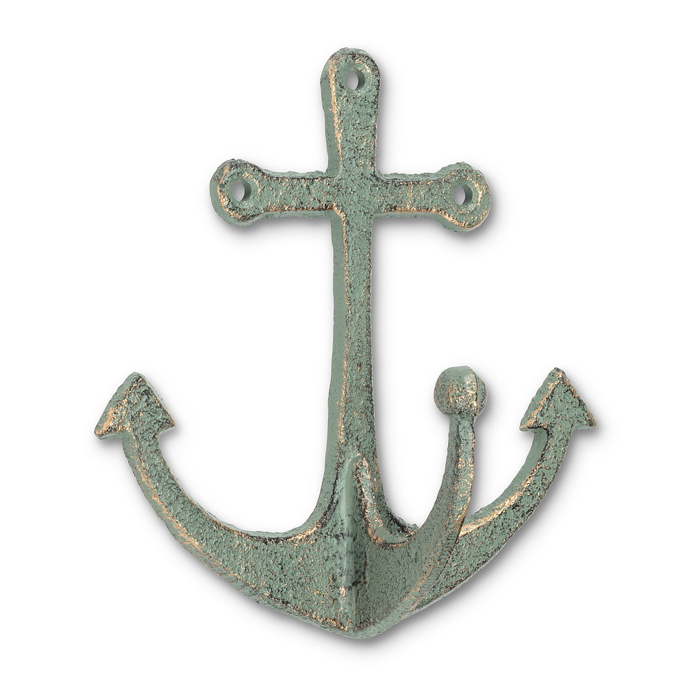 Picture of Abbott Collection AB-27-FOUNDRY-1805 6 in. Anchor Single Wall Hook&#44; Verdigris