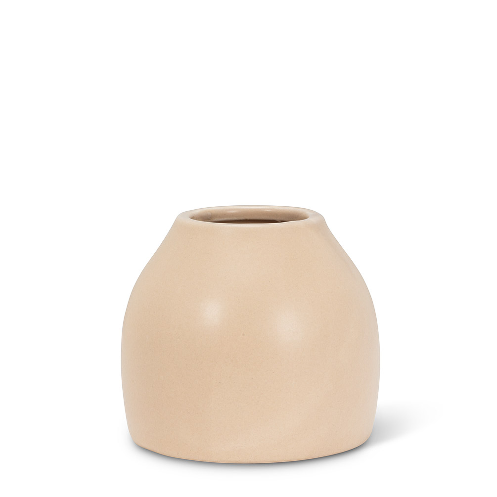 Picture of Abbott Collection AB-27-CASHMERE-960 3 in. Ceramic Plant Vase&#44; Matte Sand - Small