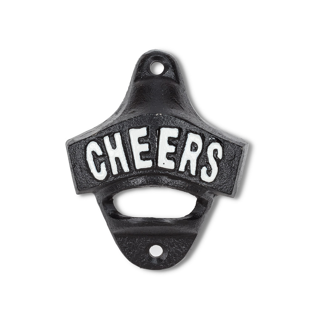 Picture of Abbott Collection AB-27-IRONAGE-501 3.5 in. Cheers Wall Bottle Opener&#44; Black