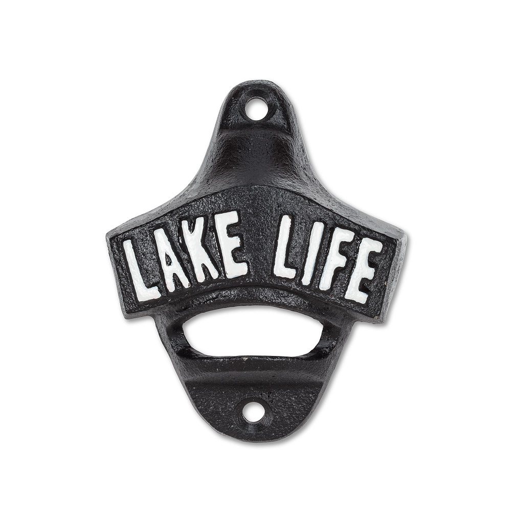 Picture of Abbott Collection AB-27-IRONAGE-502 3.5 in. Lake Life Wall Bottle Opener, Black
