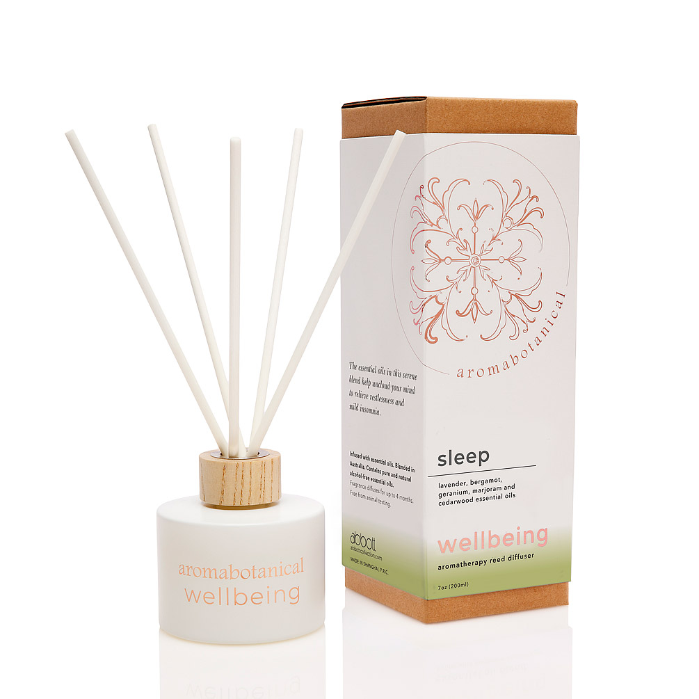 Picture of Abbott Collection AB-16-WB-REED-SL 3.5 x 9 in. Sleep Reed Diffuser&#44; Clear