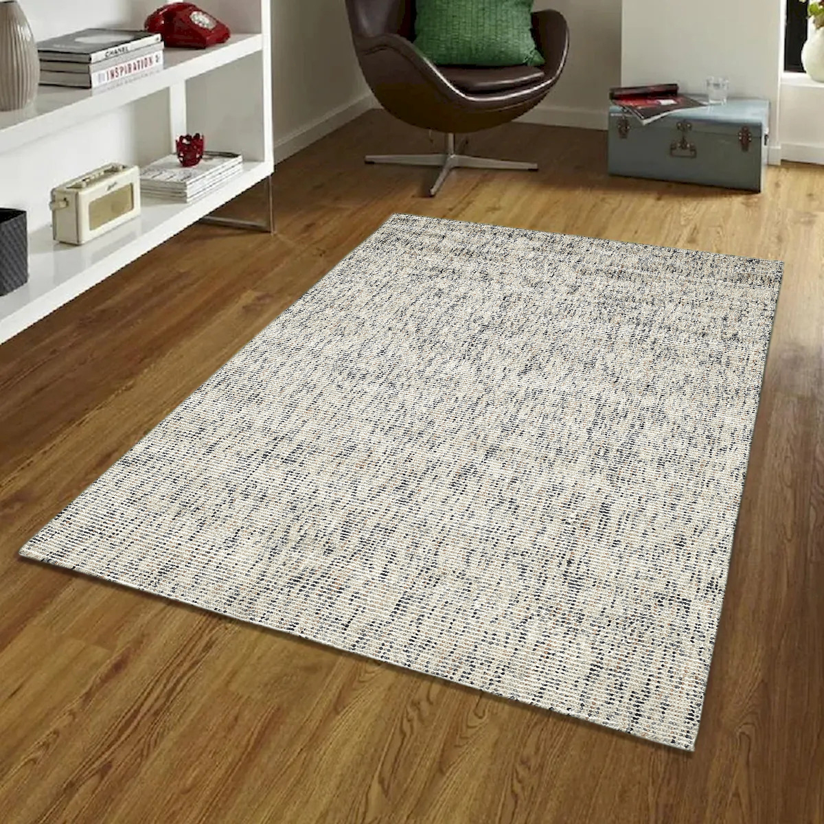 21 x 32 in. Lumina Gray & Ivory Hand Loomed Wool & Viscose Rectangle Area Rug