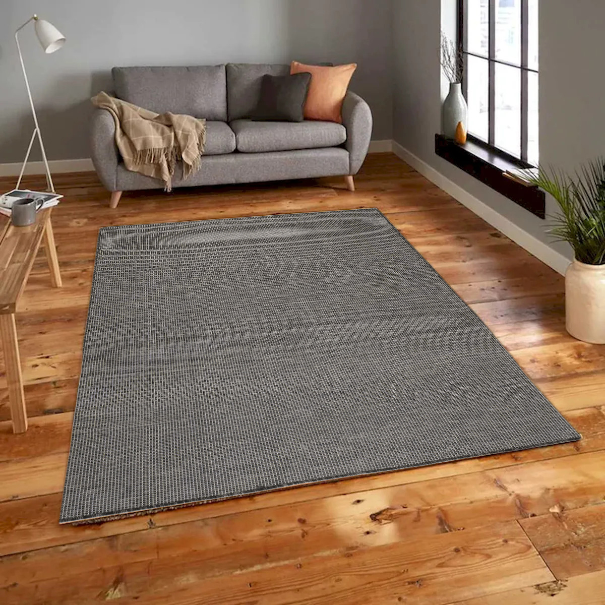 6 ft. 7 in. x 9 ft. Calypso Gray Indoor & Outdoor Rectangle Area Rug