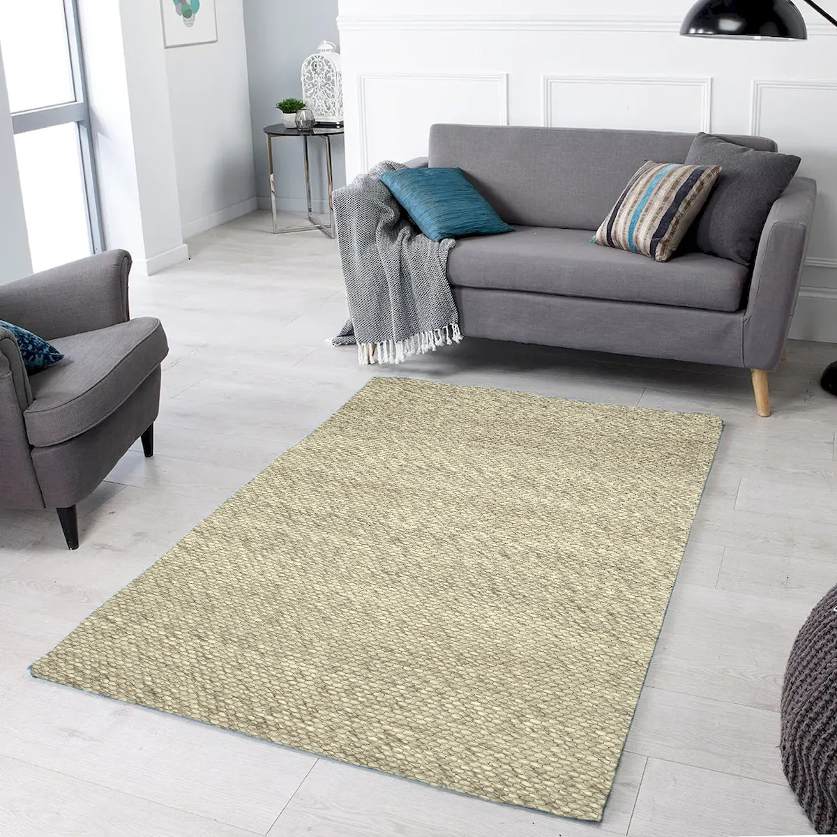5 x 8 ft. Chinook Ivory Handmade Wool Rectangle Area Rug