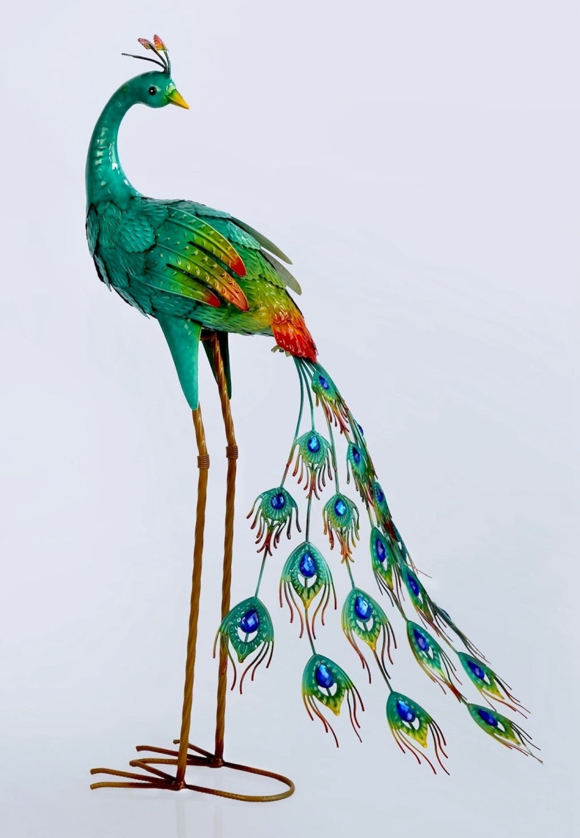 AI-GG9513 Peacock with Tail Down Garden Statue