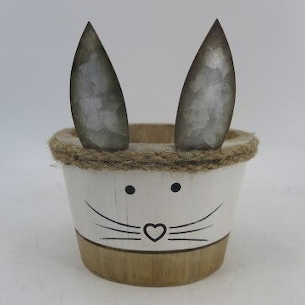Picture of Mr. MJs Trading AI-2012-509 Bunny Face Round Decorative Basket