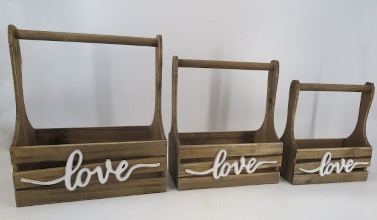 Picture of Mr. MJs Trading AI-4155-704 Tool Box Shape with Love Crates&#44; Set of 3
