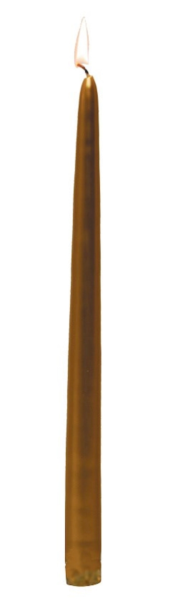 Metallic Gold Taper Candles, Set of 12