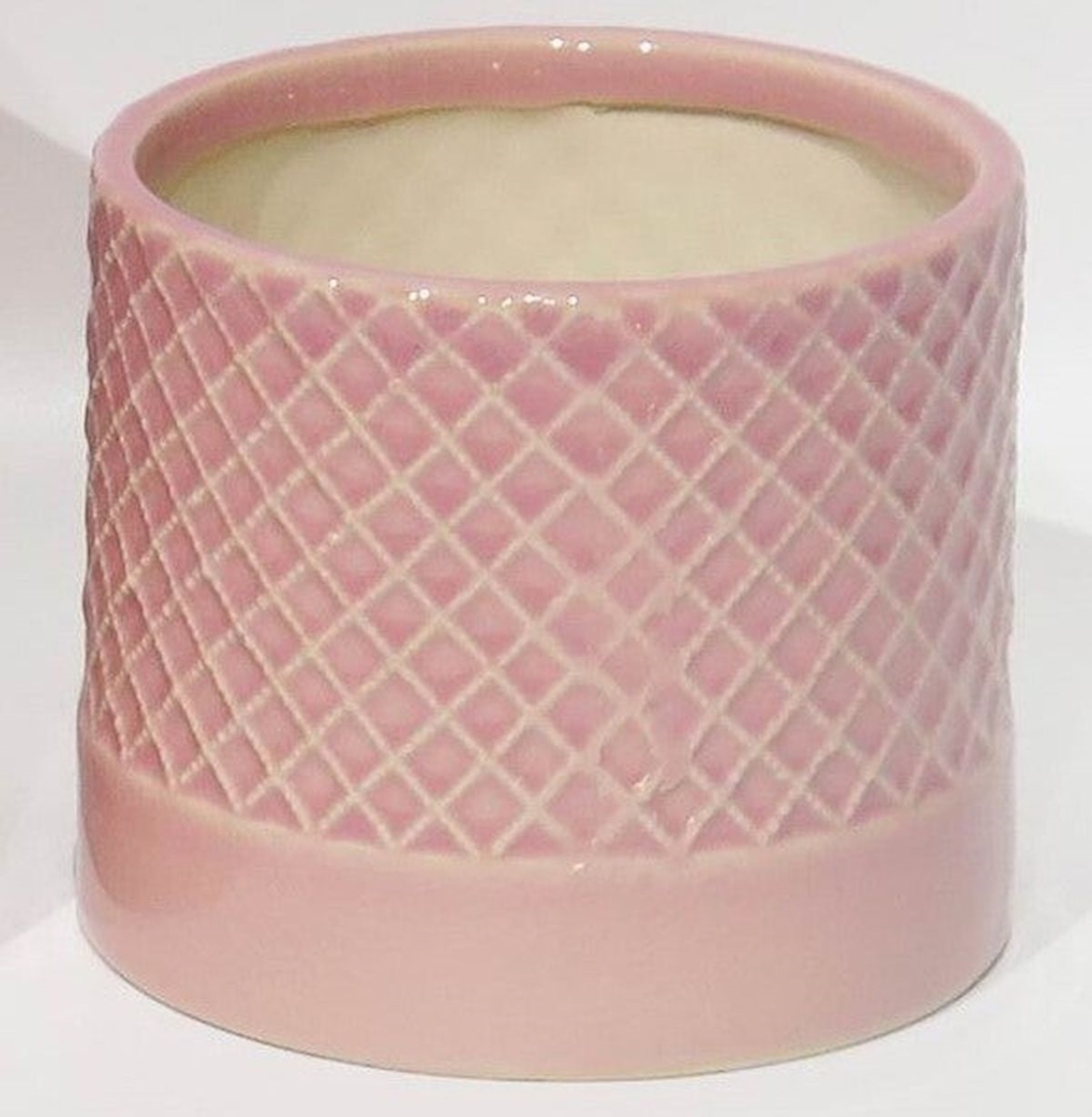 AI-CE00-174 Pink Criss Cross Pattern Planter