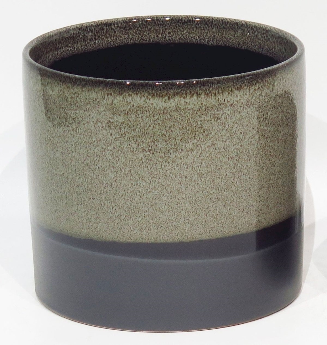 Gray  Black Ceramic Planter