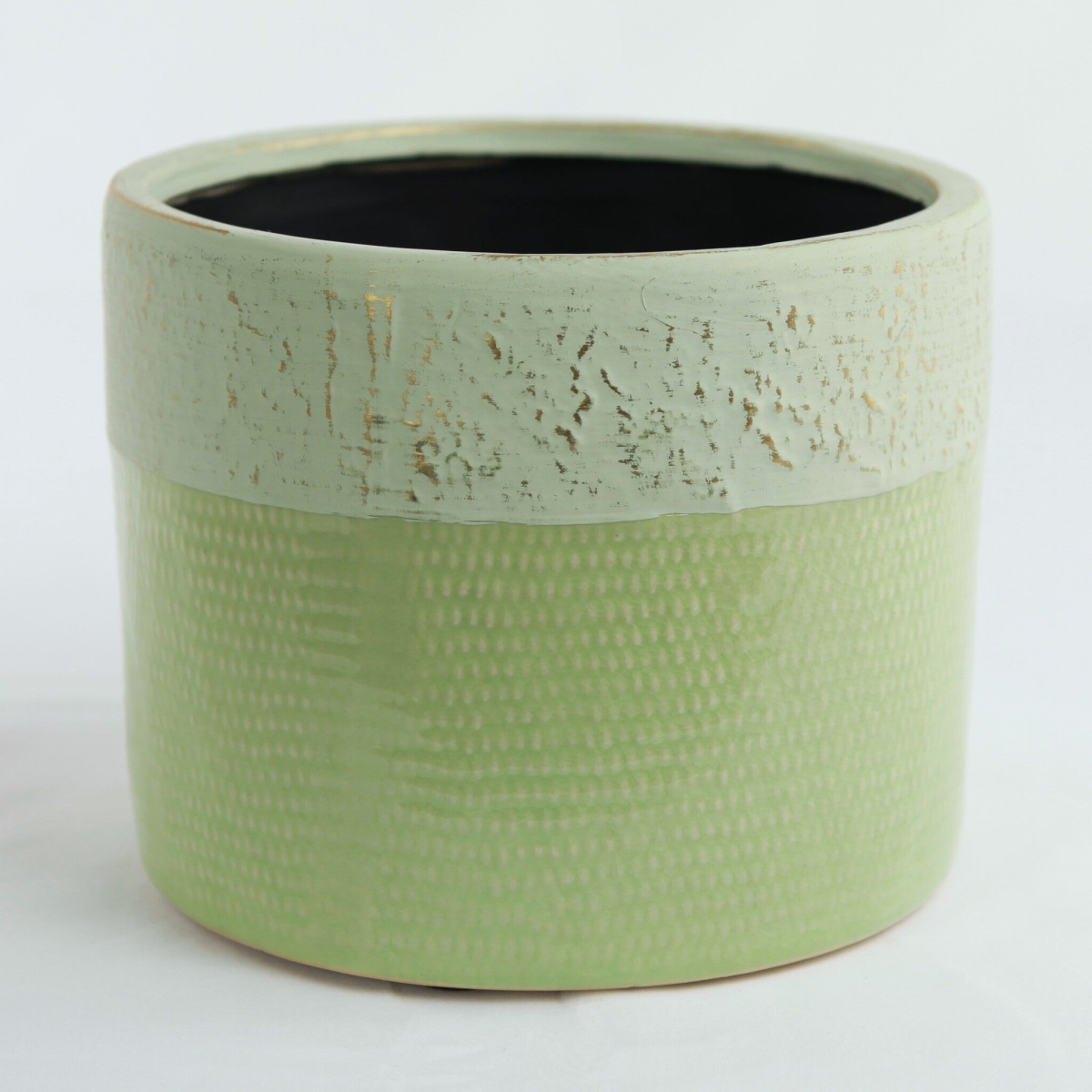 Antique Green & Gold Planter
