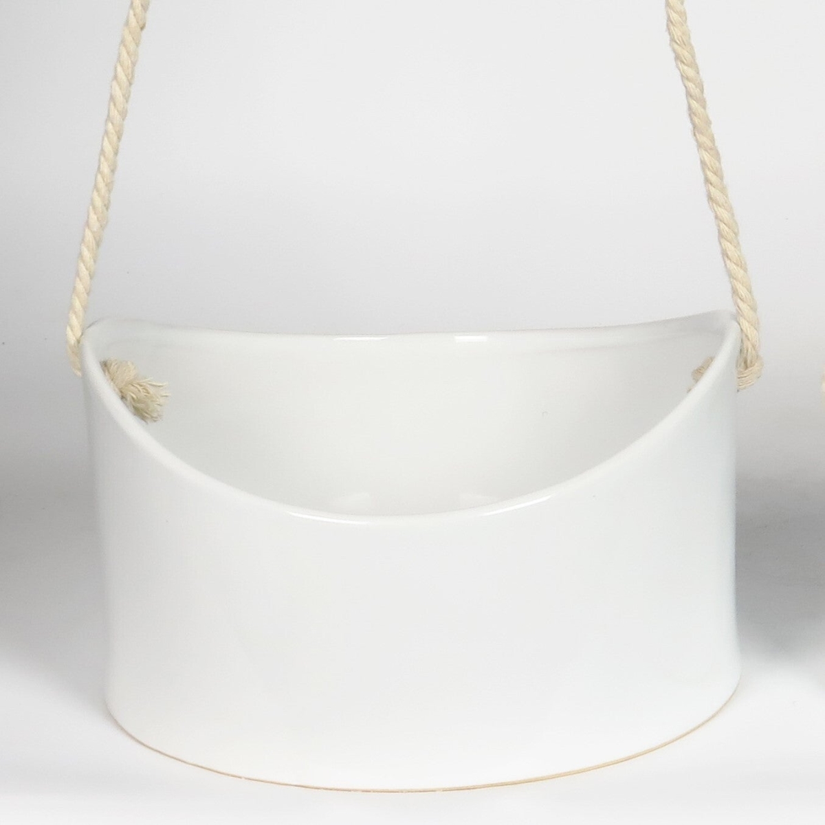 AI-CE556WH White Glazed Ceramic Hanging Planter