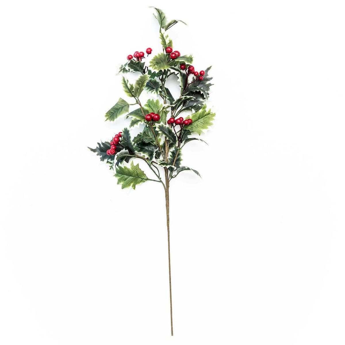 Frosted Mistletoe Berry Spray Faux Plants & Trees