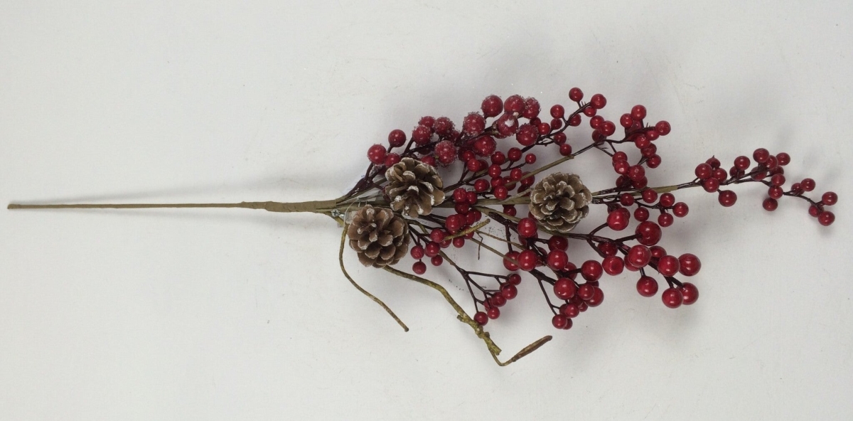 Red Berries, Pinecones Faux Plants & Trees