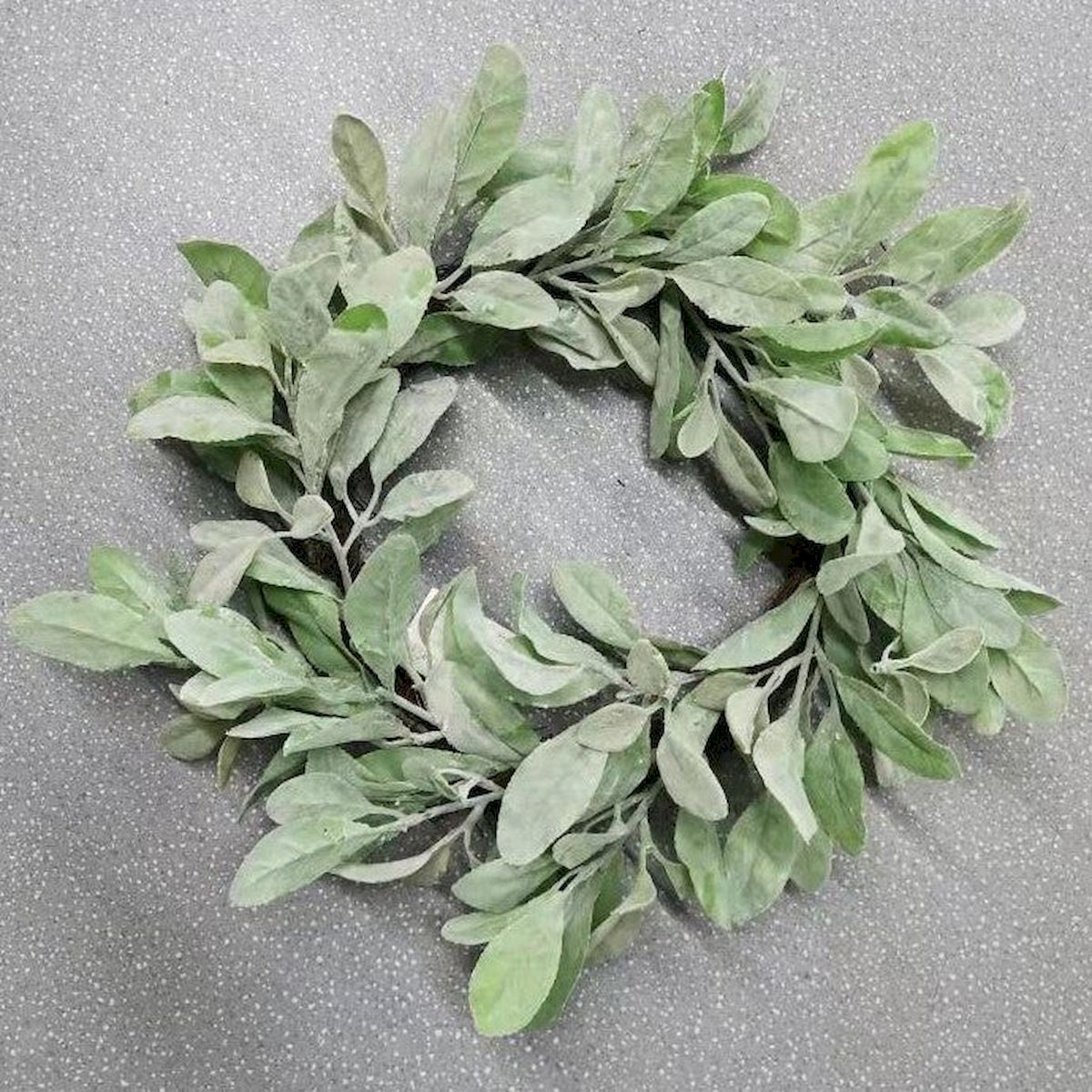 AI-FL7133 Green Lambs Ear Wreath