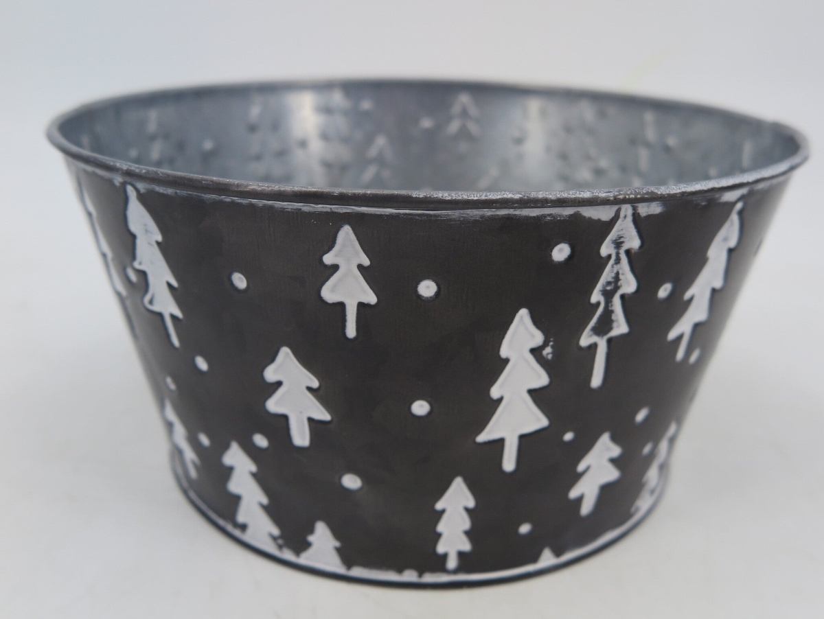 Picture of Mr. MJs Trading AI-GA2020-972 White Trees on Black Background Metal Bucket