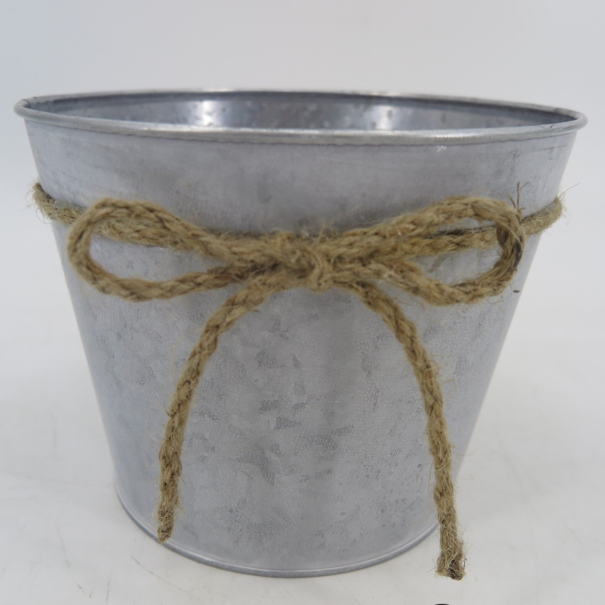 Bucket Shape with Brown Rope Ribbon Planter