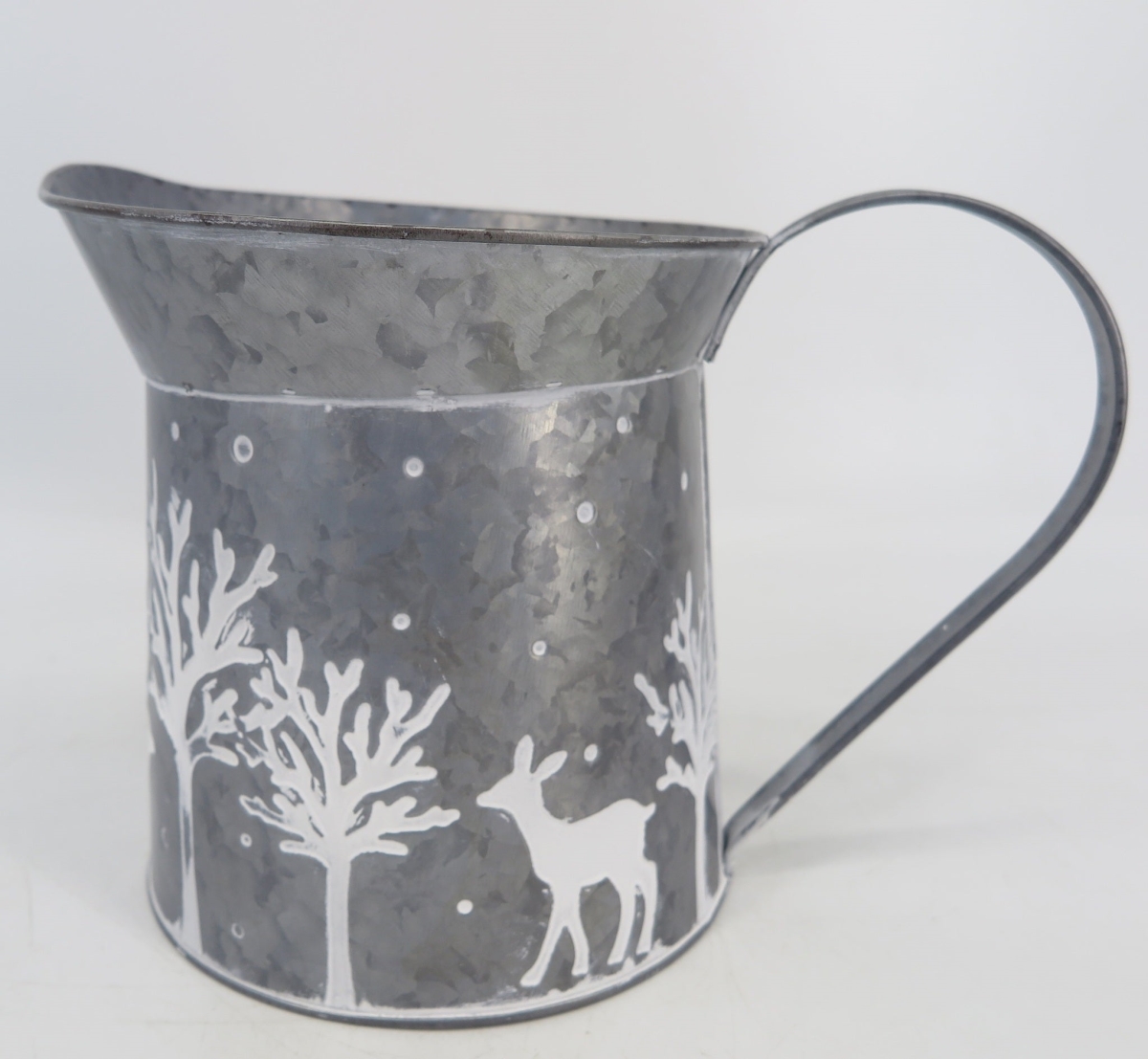 Picture of Mr. MJs Trading AI-GA90-979 Silver with Handle & White Trees&#44; Deer Pattern Jug