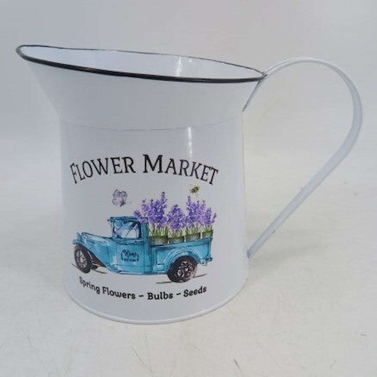 Picture of Mr. MJs Trading AI-GA92-429 White with Blue Truck Flower Market Pitcher