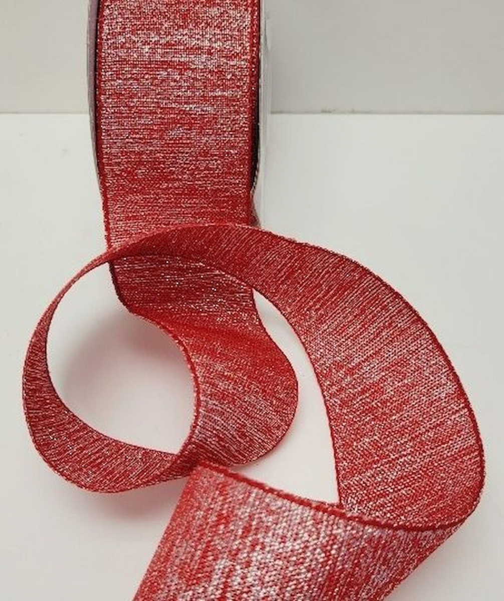 Picture of Mr. MJs Trading CM-PR056RD 1.5 in. x 10 Yards Red & Silver Metallic Ribbon