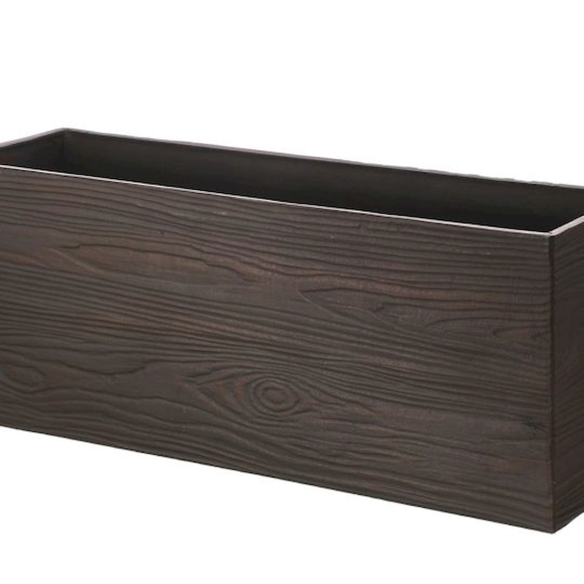 Rectangular Brown Woodgrain Planter