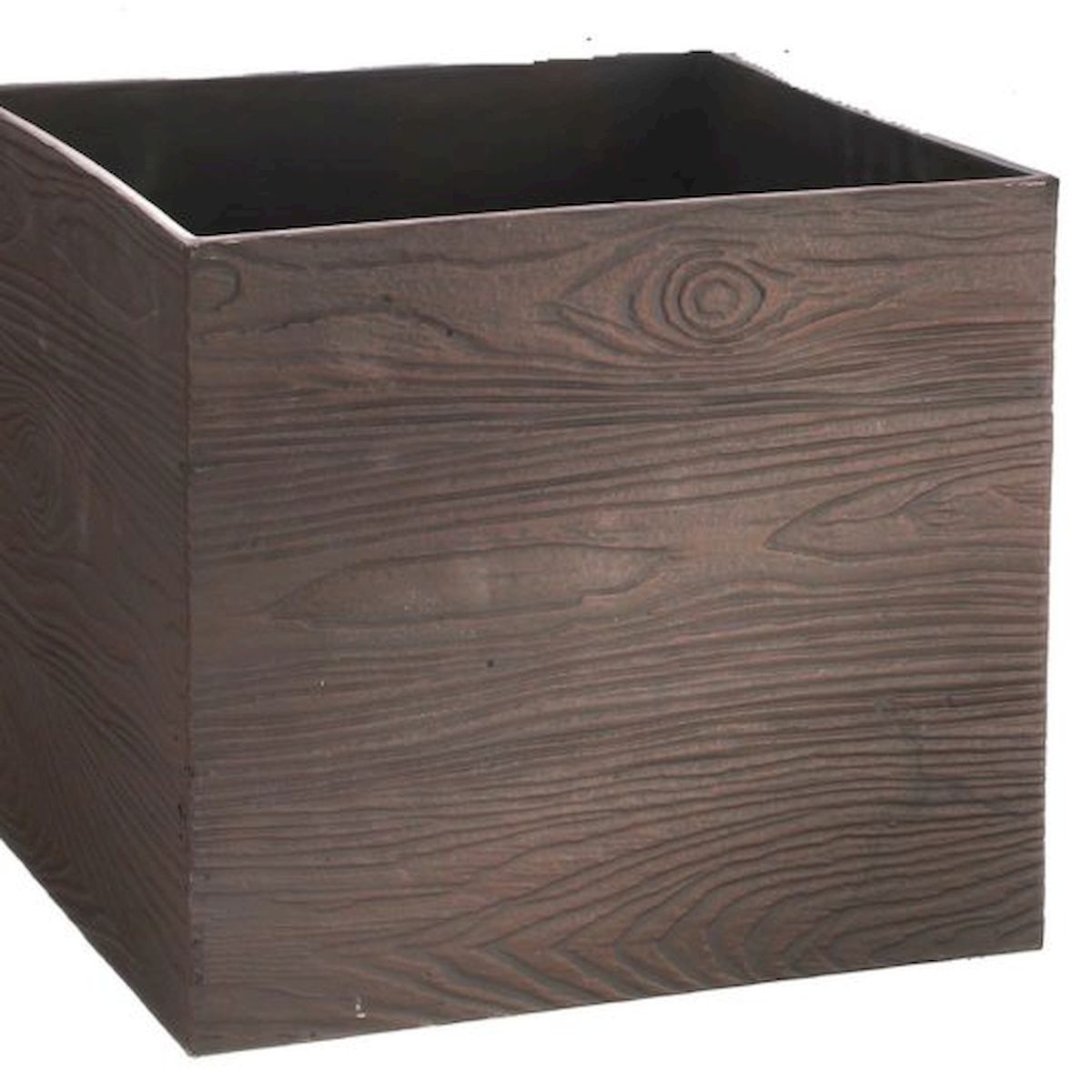 CM-RC761BR Brown Square Woodgrain Planter