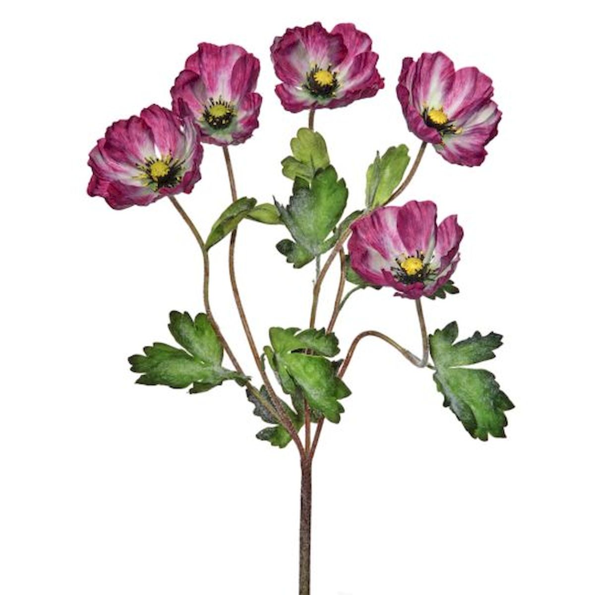 Purple Poppy Bush Artificial Flowers