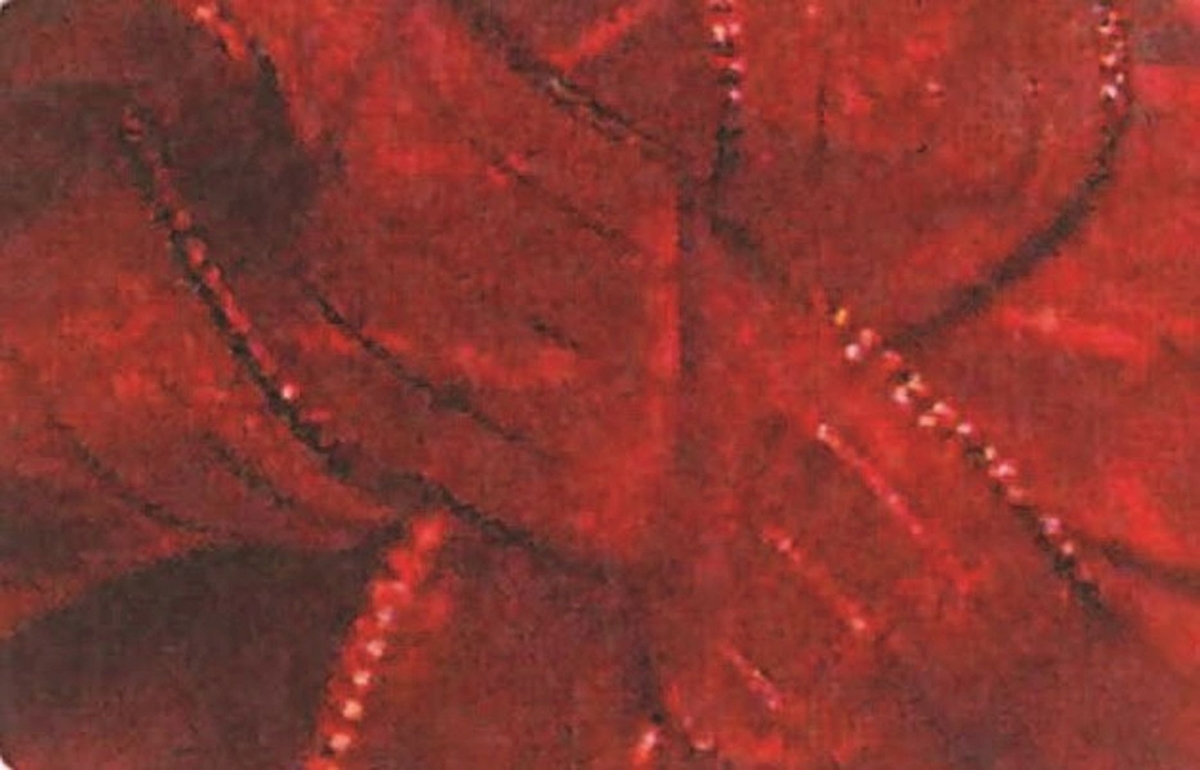 Picture of Mr. MJs Trading AI-187313 Metallic Red Striped Chiffon Ribbon