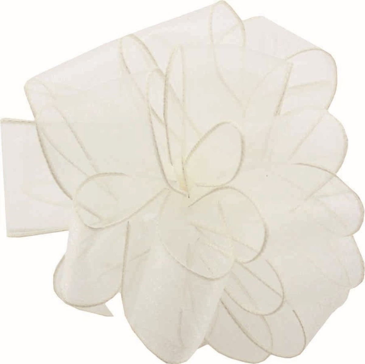 Picture of Mr. MJs Trading AI-190986 Ivory Spring Sheer Wired Ribbon