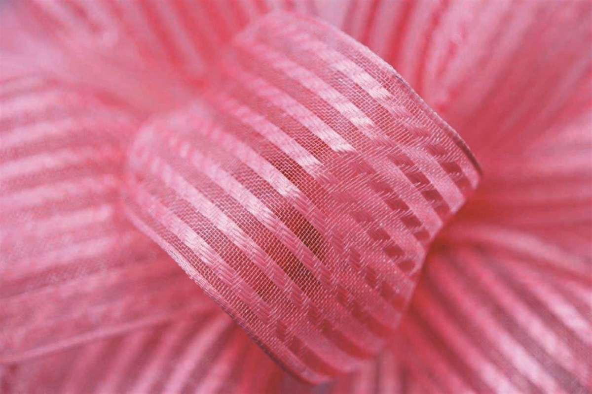 Picture of Mr. MJs Trading AI-197902 Pink Sheer Stripe Wired Ribbon
