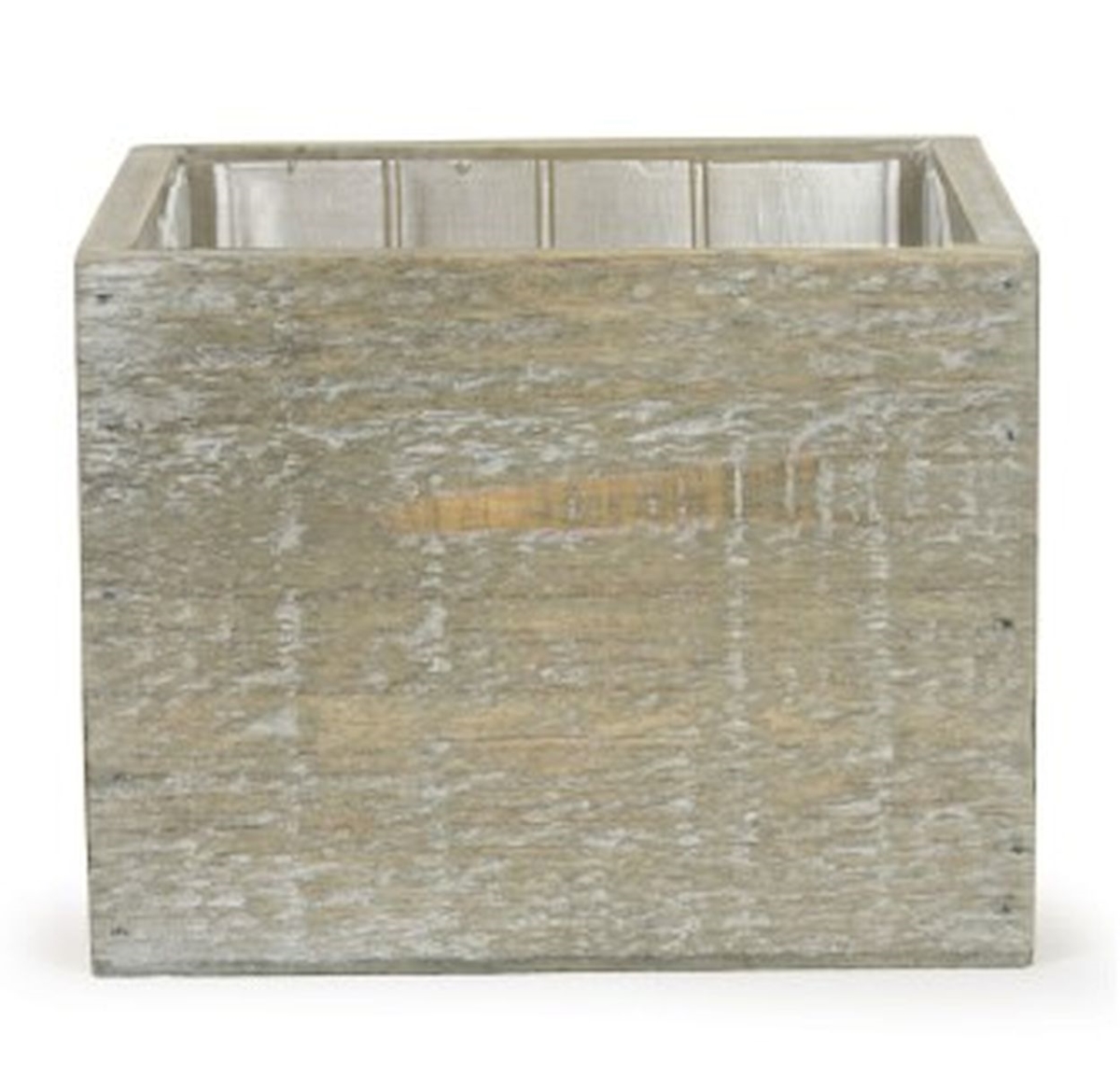Rustic Finish Wooden Cube Planter