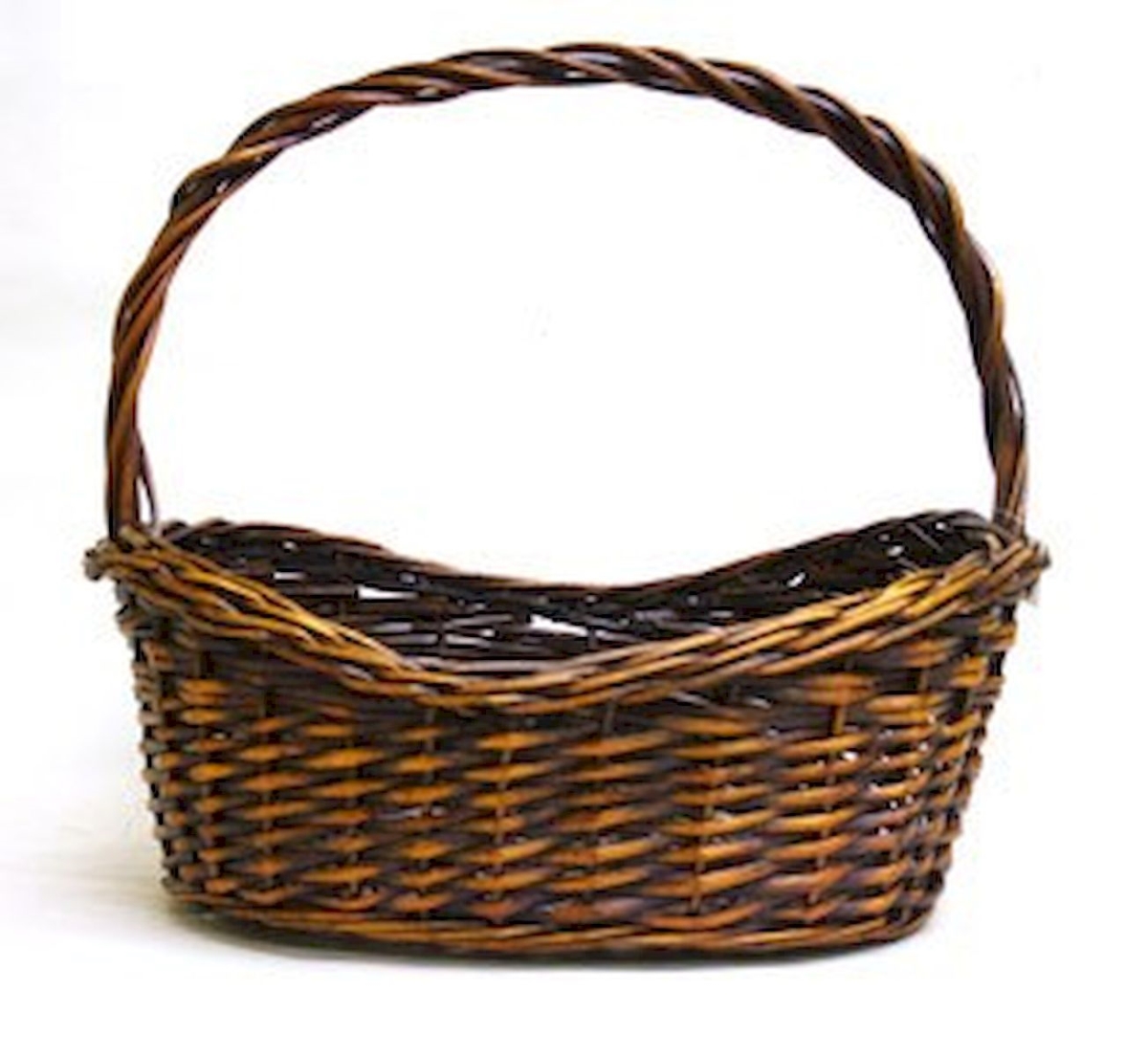 Oval Java Brown Handled Basket