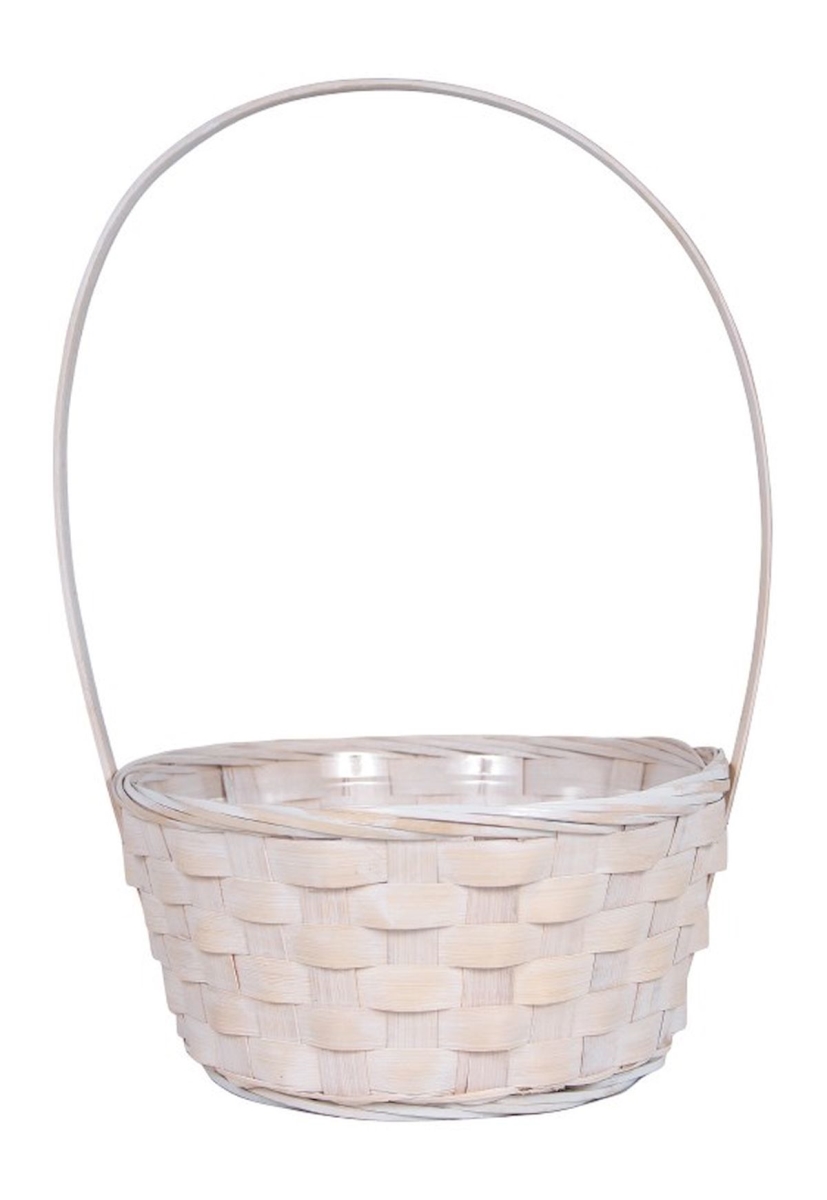 White Round Basket