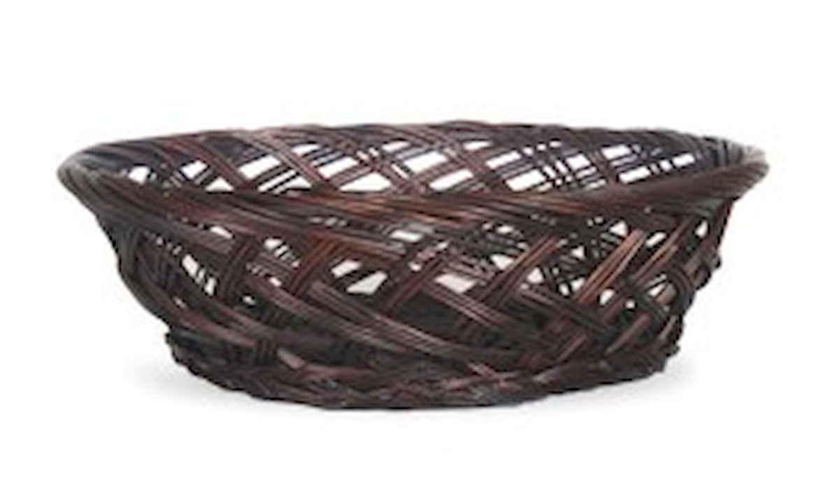 AI-5035-20DT Brown Open Weave Round Willow Basket
