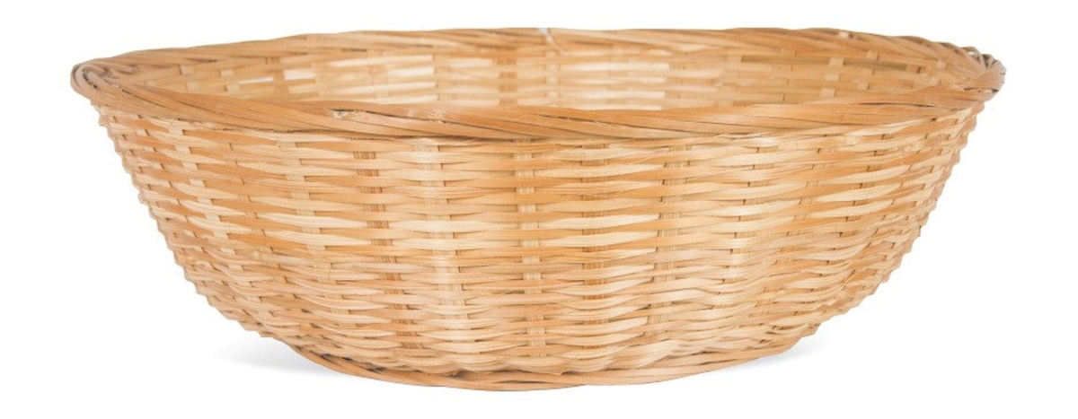 AI-5070 Light Brown Round Bamboo Bread Basket