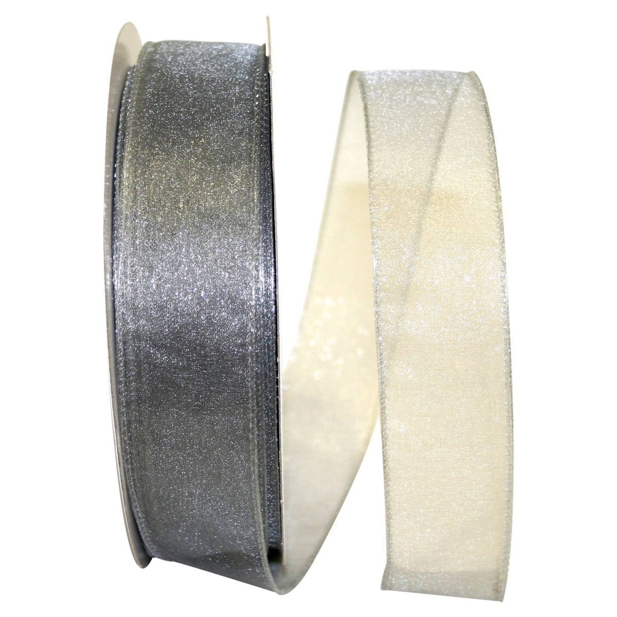 Silver Sheer Essence Wired Ribbon