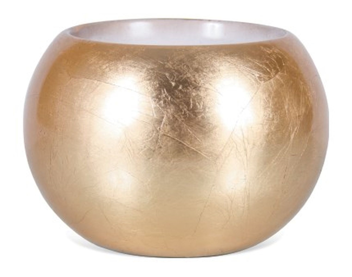 Round Gold Foil Painted Planter