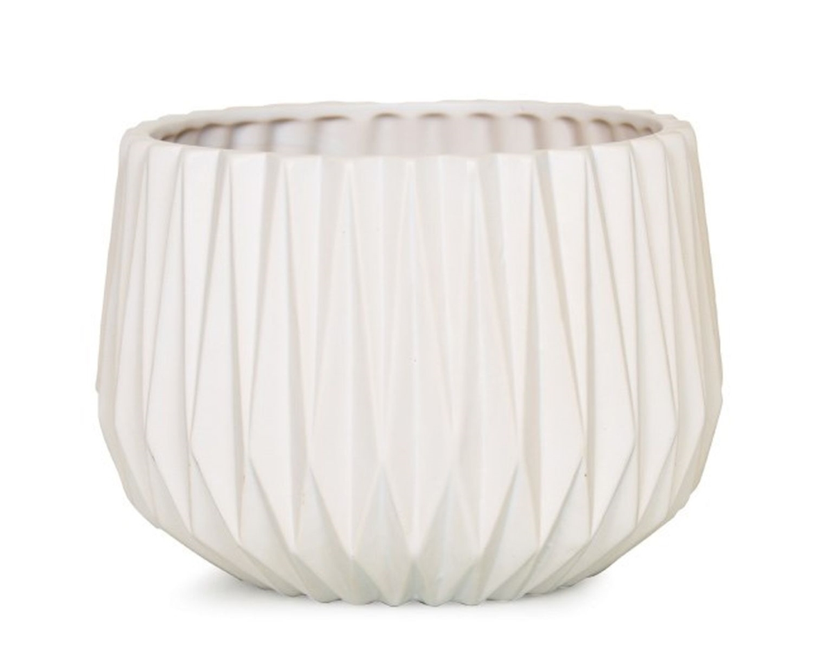 AI-CE10AMWH Adelaide White Patterned Planter