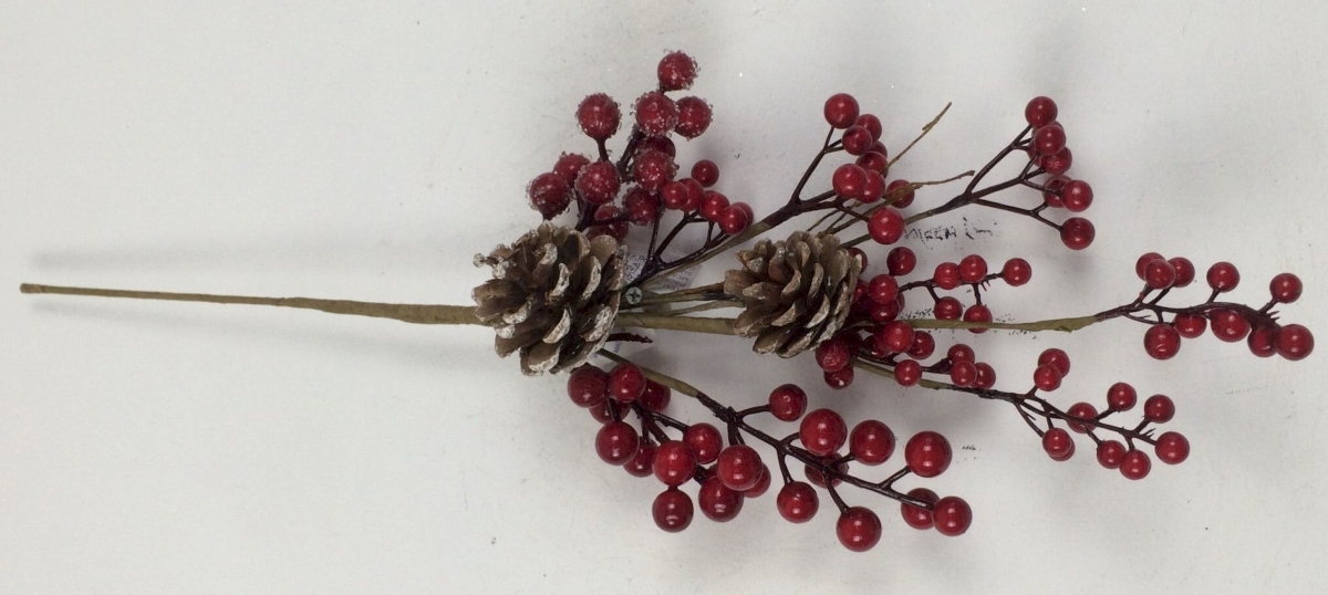 Red Berries & Pine Cones Pick Faux Plants & Trees