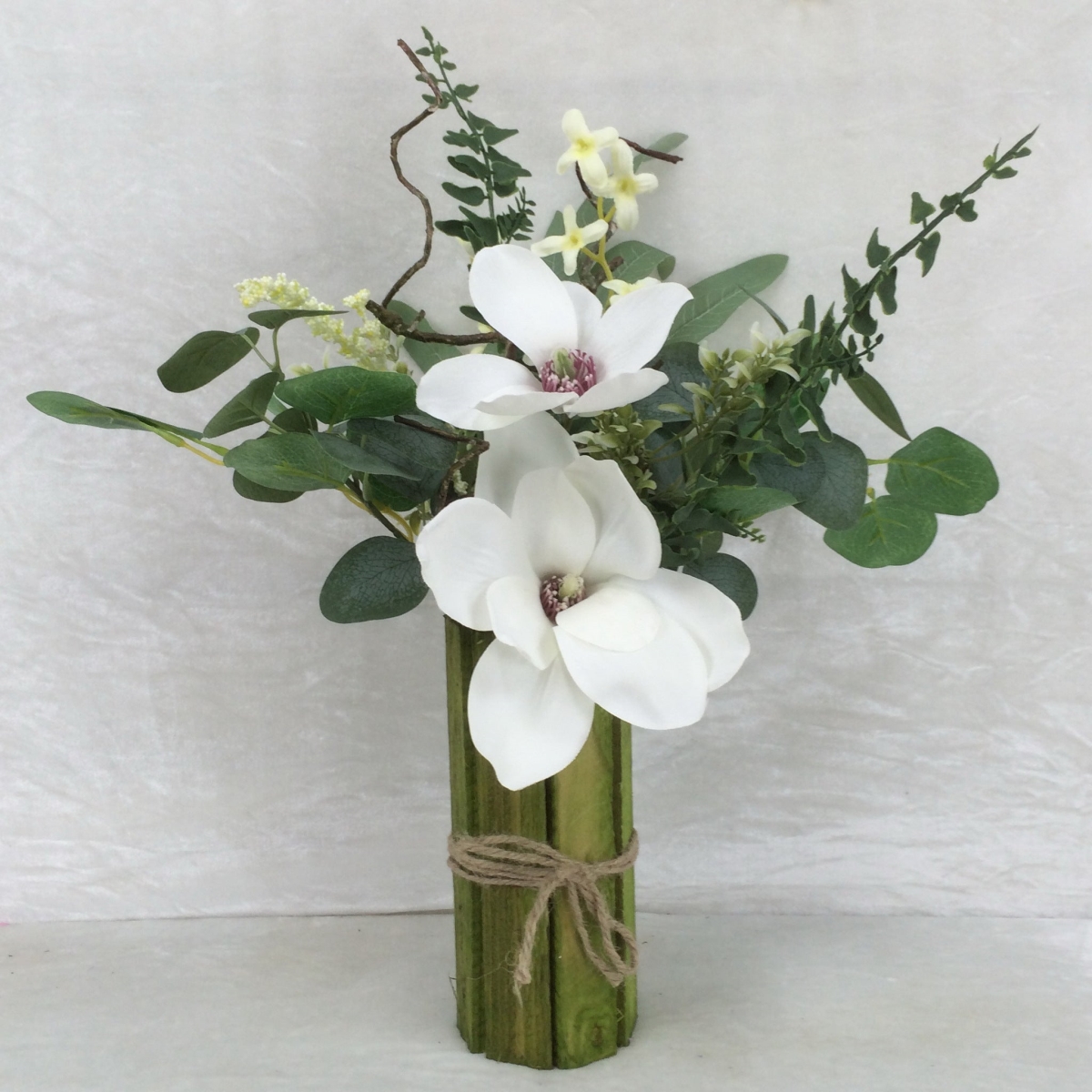 White Flowers & Greenery Bouquet Artificial Flowers