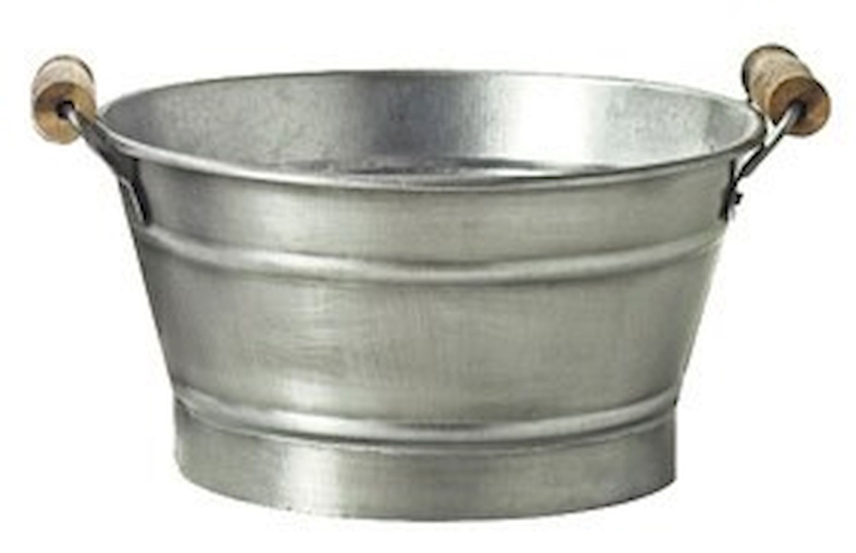Galvanized Titanium Look Finish with Handles Bucket