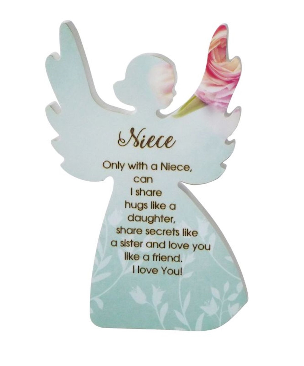 SC-FY205 Heavenly Rose Angel with Saying - Niece Plaque