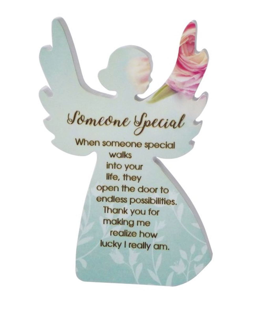 SC-FY213 Heavenly Rose Angel with Saying - Someone Special Plaque