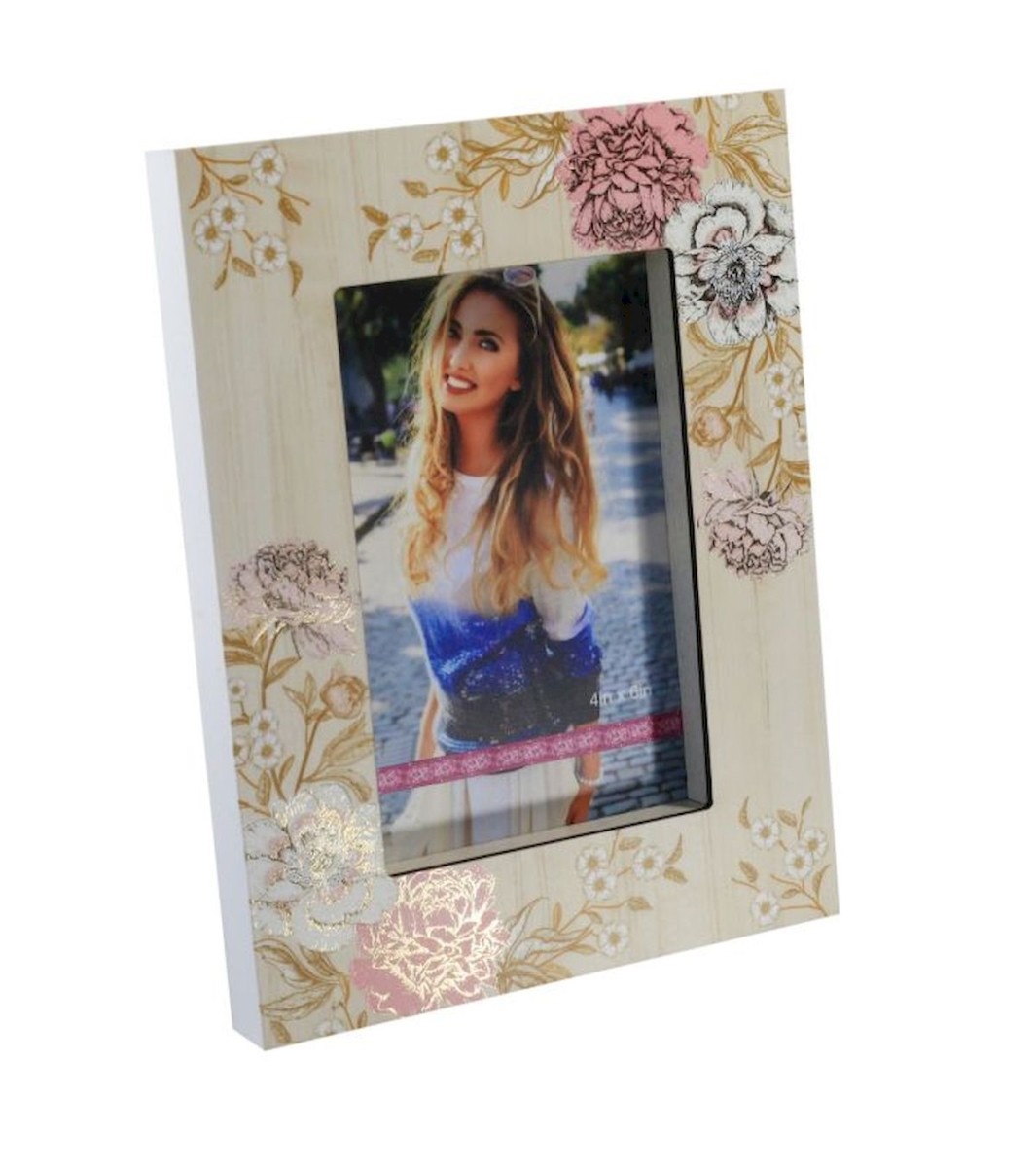 SC-TP655 Floral Pattern Tickled Pink Photo Frame