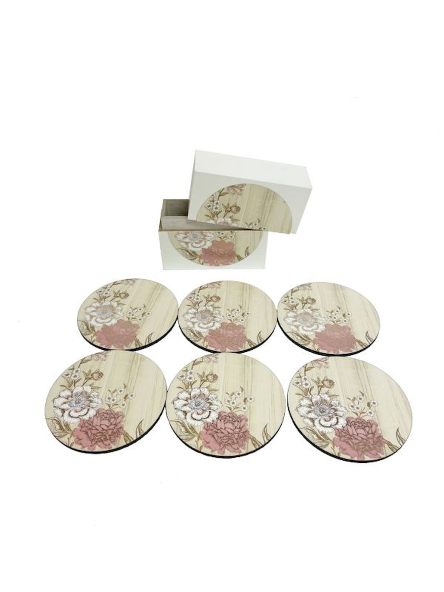 Floral Prints in A Decorative Box Coasters - Set of 6