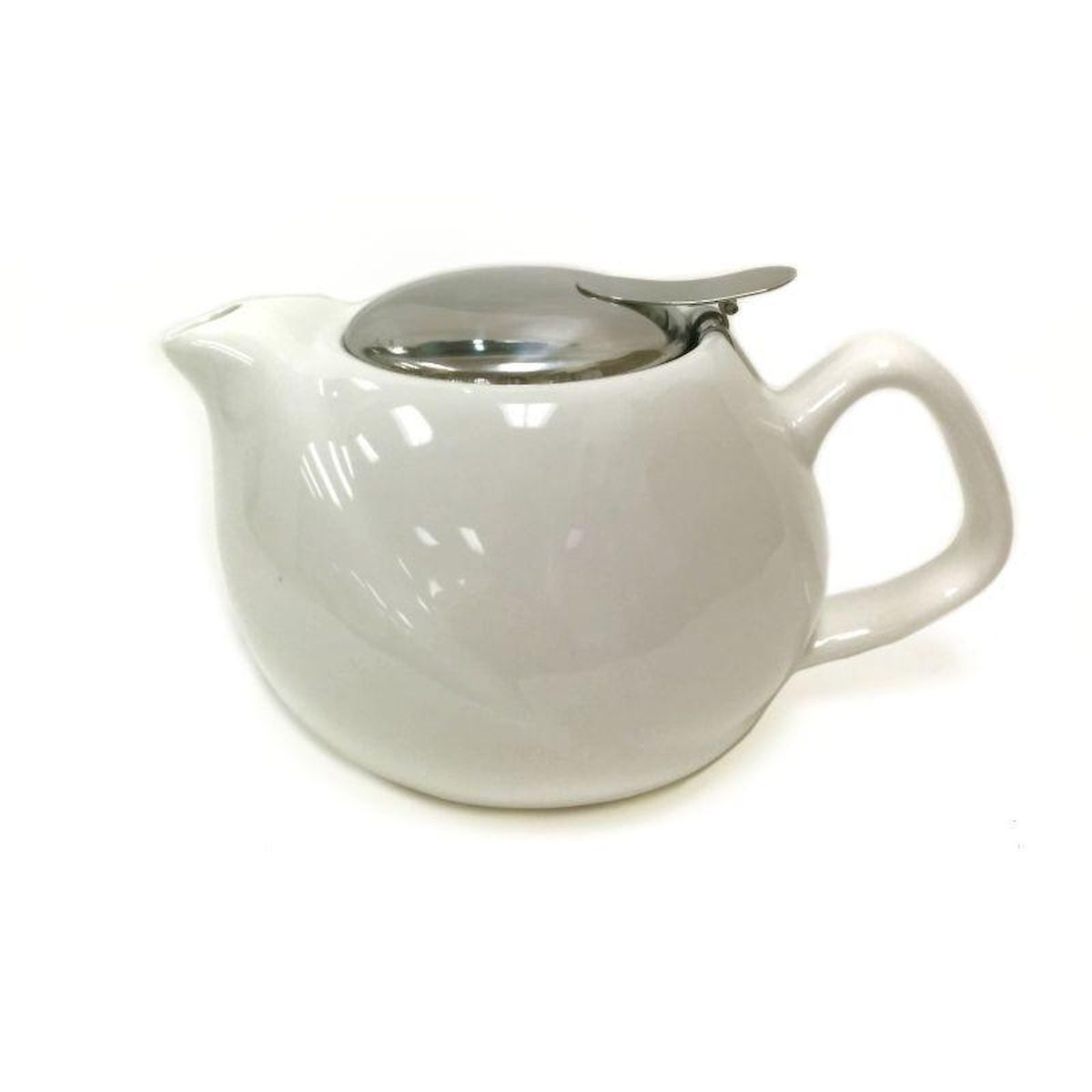 Picture of Mr. MJs Trading SC-CTP023-5W 500 ml Ripple Pattern Glossy White Teapot