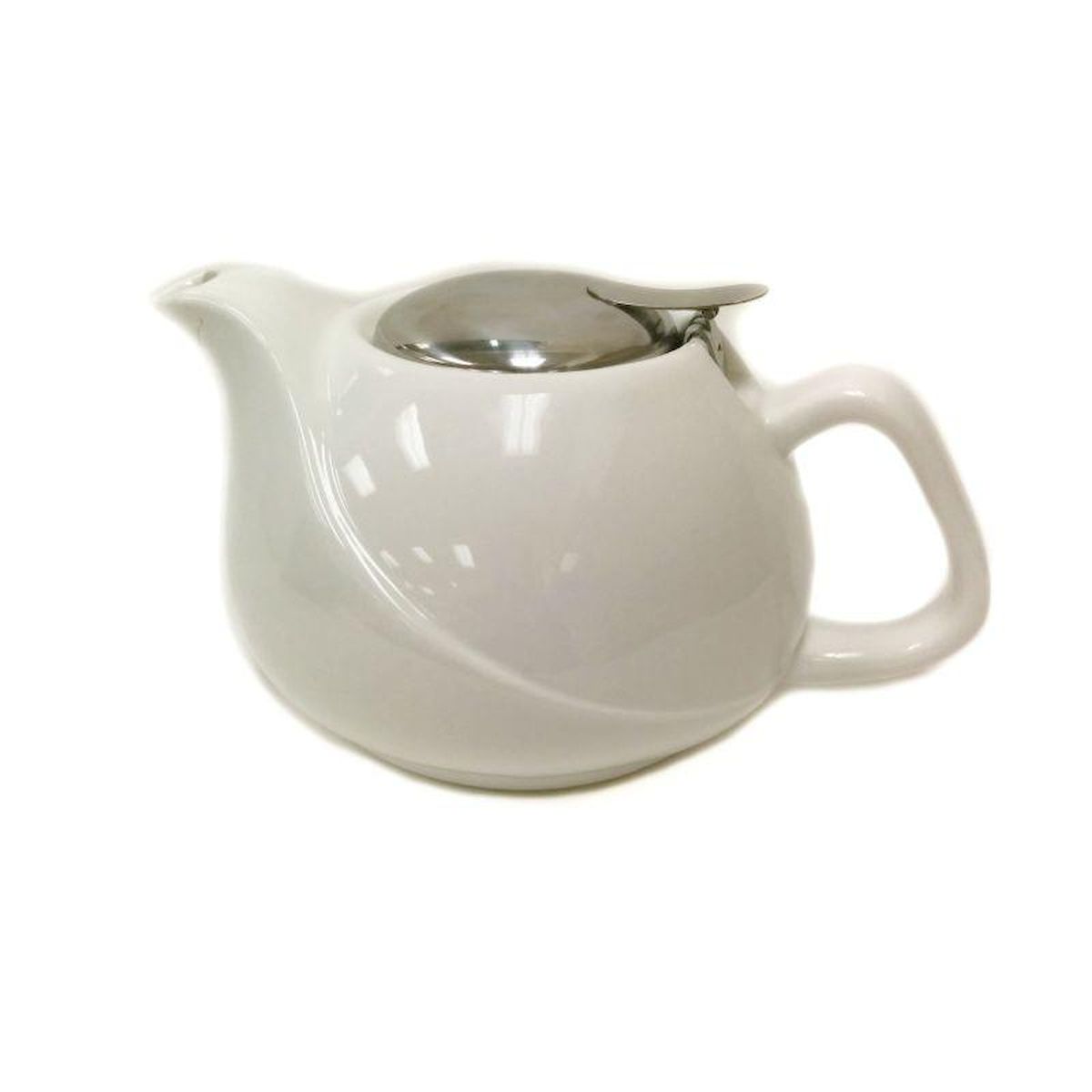 Picture of Mr. MJs Trading SC-CTP125-9W 900 ml Ripple Glossy White Teapot