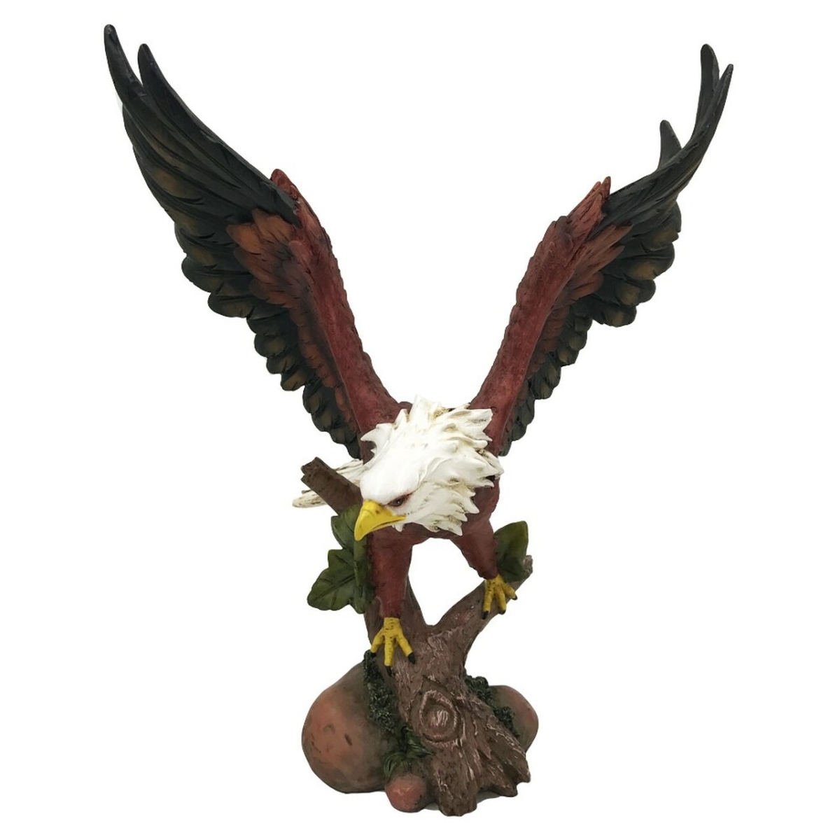 Eagle Landing on a Log Figurine