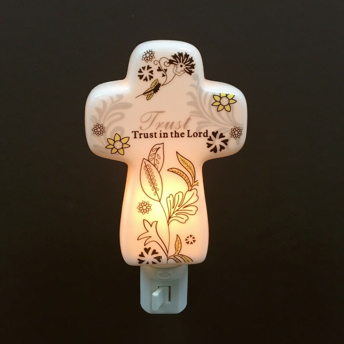 Trust in the Lord Cross Shaped Night Light