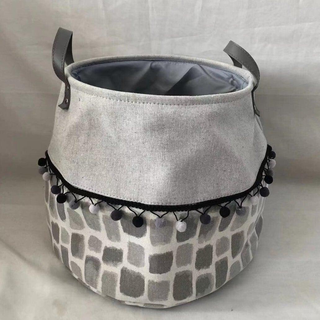 Picture of MDR Trading AI-2040-213-Q01 12 x 13 in. Gray, Black & White Fabric Handled Basket